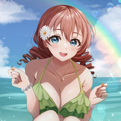 This is a pixiv picture whose title is 水着エマちゃん.