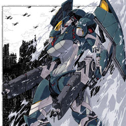 This is a pixiv picture whose title is 鉄の女神.