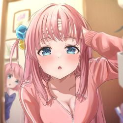 This is a pixiv picture whose title is 「私ほんとにかわいいのかな...？」.