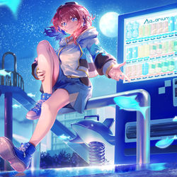 This is a pixiv picture whose title is 【動画絵】青空のナミダ.