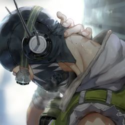 This is a pixiv picture whose title is 熱.