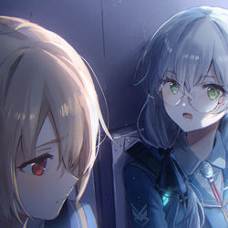 This is a pixiv picture whose title is ユキと月歌.