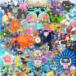 This is a pixiv picture whose title is 星のカービィ30周年を365日祝う.