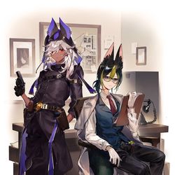 This is a pixiv picture whose title is [HoYoFair] Detective CynoTighari.