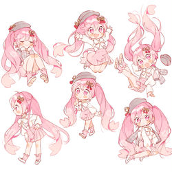 This is a pixiv picture whose title is 桜ミク.