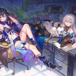 This is a pixiv picture whose title is resting time.