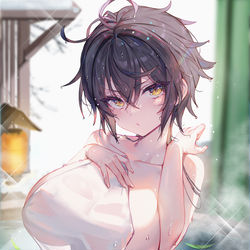This is a pixiv picture whose title is 猫系彼女♨️エヴァンゲリン🚿.