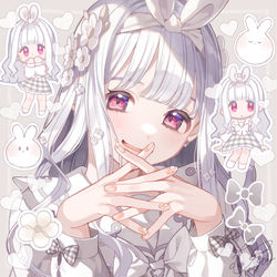 This is a pixiv picture whose title is 白うさぎちゃん.