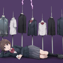 This is a pixiv picture whose title is 電流走るな！.