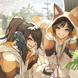 This is a pixiv picture whose title is Three cats.
