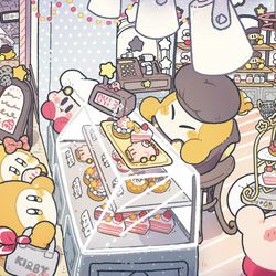 This is a pixiv picture whose title is カービィカフェプチ.