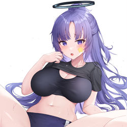 This is a pixiv picture whose title is 유우카-체육복.