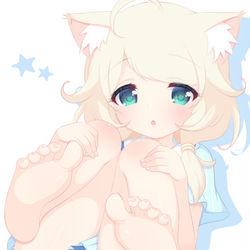 This is a pixiv picture whose title is ねこずえ「にゃ…？」.