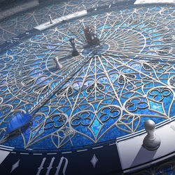 This is a pixiv picture whose title is 鏡の国の時計.
