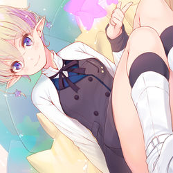 This is a pixiv picture whose title is ちょこっと魔族っ娘3.