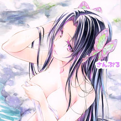 This is a pixiv picture whose title is 鬼滅の刃　　胡蝶カナエ　温泉.