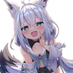 This is a pixiv picture whose title is 囁くフブキ.