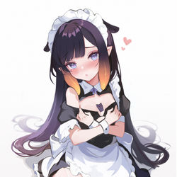 This is a pixiv picture whose title is Maid Ina 🧹.