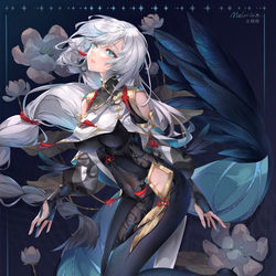 This is a pixiv picture whose title is 申鶴.