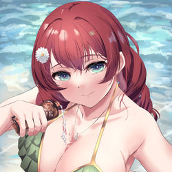 This is a pixiv picture whose title is 水着エマちゃん.