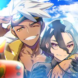 This is a pixiv picture whose title is フリード博士とアメジオ君.
