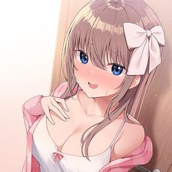 This is a pixiv picture whose title is お風呂上がりのリボン子ちゃん・・・.