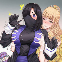 This is a pixiv picture whose title is 双王密話.