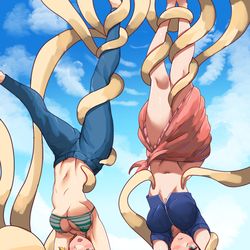 This is a pixiv picture whose title is (com) Nami and Robin.