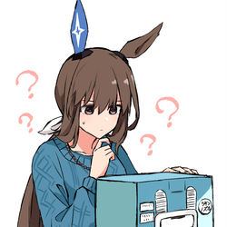 This is a pixiv picture whose title is なぜか布団乾燥機が届いたアドマイヤベガ.