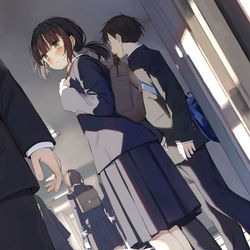 This is a pixiv picture whose title is 一目惚れという名の前方不注意.