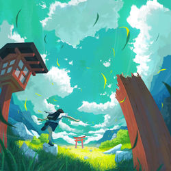 This is a pixiv picture whose title is 神隠し.