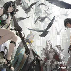 This is a pixiv picture whose title is 大陸版アークナイツ四周年お祝いイラスト.