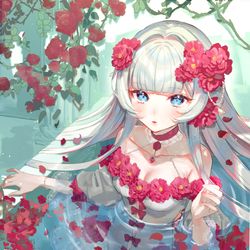 This is a pixiv picture whose title is 薔薇の浴槽.