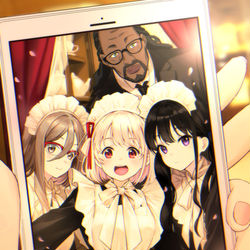 This is a pixiv picture whose title is 【英国風メイド喫茶リコリコ】_まもなく開店 !.