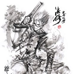This is a pixiv picture whose title is 【極道畫師】法修·史丹比特（習作）.