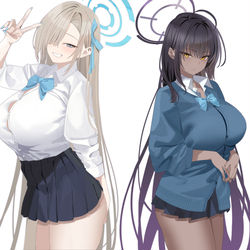 This is a pixiv picture whose title is アスナ＆カリン.