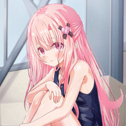 This is a pixiv picture whose title is スク水ティナちゃん.