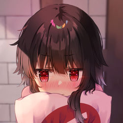 This is a pixiv picture whose title is 「カ、カズマ…今夜は……」.