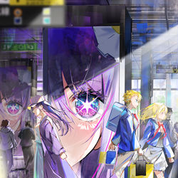 This is a pixiv picture whose title is 「愛してる」.