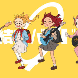 This is a pixiv picture whose title is kessoku band.