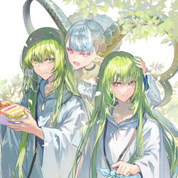 This is a pixiv picture whose title is ティアマトママとこどもたち.