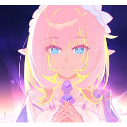 This is a pixiv picture whose title is 如在云端，便邀星月述说你我的童话.