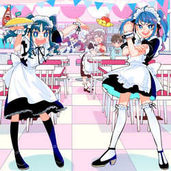 This is a pixiv picture whose title is 「お帰りなさいませ！ご主人様ァ！！！」.