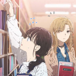 This is a pixiv picture whose title is 背が低い先輩、背が高い後輩.