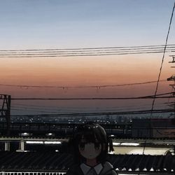 This is a pixiv picture whose title is 濁った空.