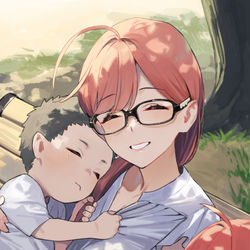This is a pixiv picture whose title is 近視の姉＃108.