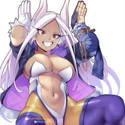 This is a pixiv picture whose title is Mirko/Rumi Usagiyama bunniefied.