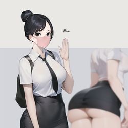 This is a pixiv picture whose title is 女子高生.