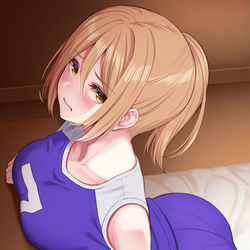 This is a pixiv picture whose title is ツンツン金髪ポニテシリーズ１.