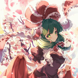 This is a pixiv picture whose title is 桜と雛ちゃん.
